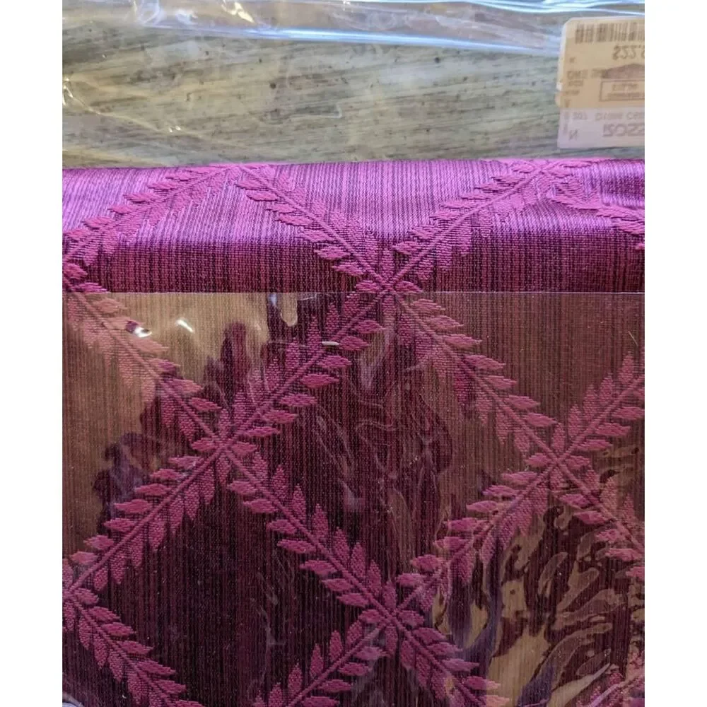 Lenox Laurel Leaf Red Cotton Blend Rectangular Tablecloth 70x86